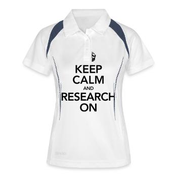 Quote | Keep Calm And Research On - Women's Polo breathable - white/navy - Front