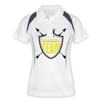 Équipe des armoiries - Polo respirant Femme - blanc/marine - Devant
