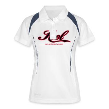 Kiel - Frauen Polo atmungsaktiv - Weiß/Navy - Vorne
