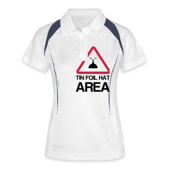 Tin Foil Hat Area - Women's Polo breathable - white/navy - Front