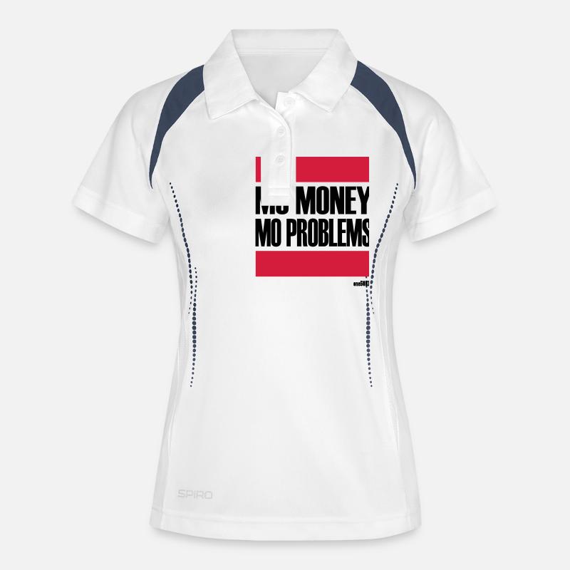 PROBLÈMES PLUS PLUS D'ARGENT - Polo respirant Femme - blanc/marine