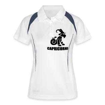 capricorne - Polo respirant Femme - blanc/marine - Devant