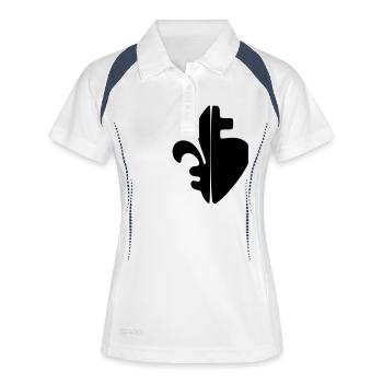 Sacre-Coeur & Fleur de Lys - Polo respirant Femme - blanc/marine - Devant