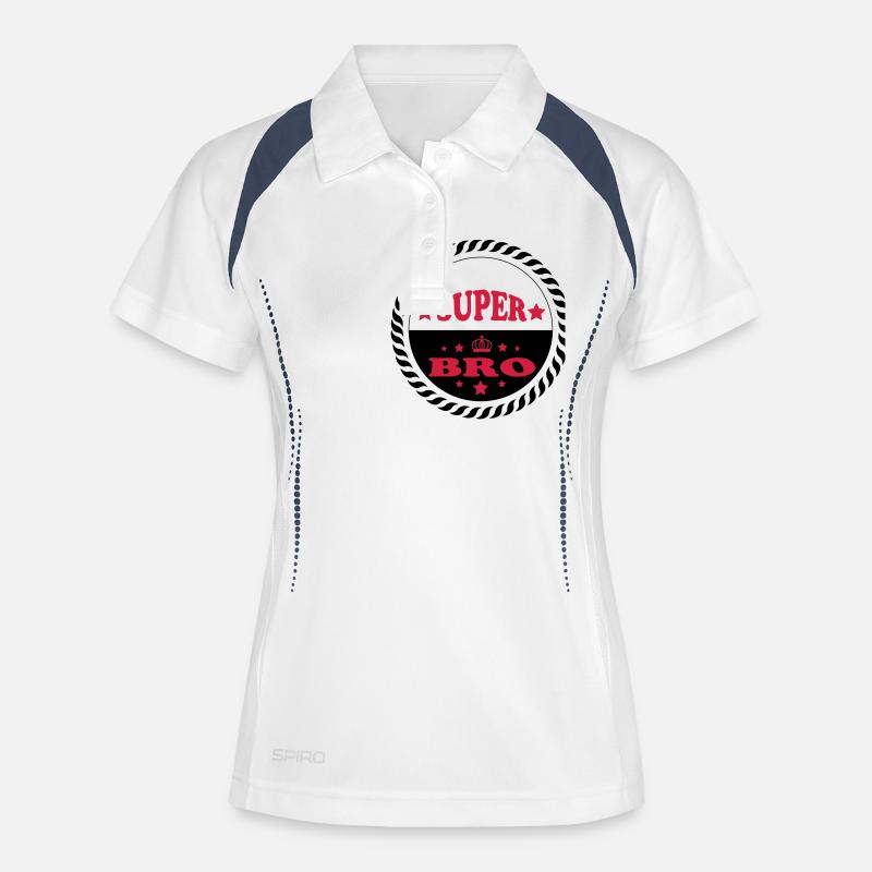 Super bro 111 - Women's Polo breathable - white/navy