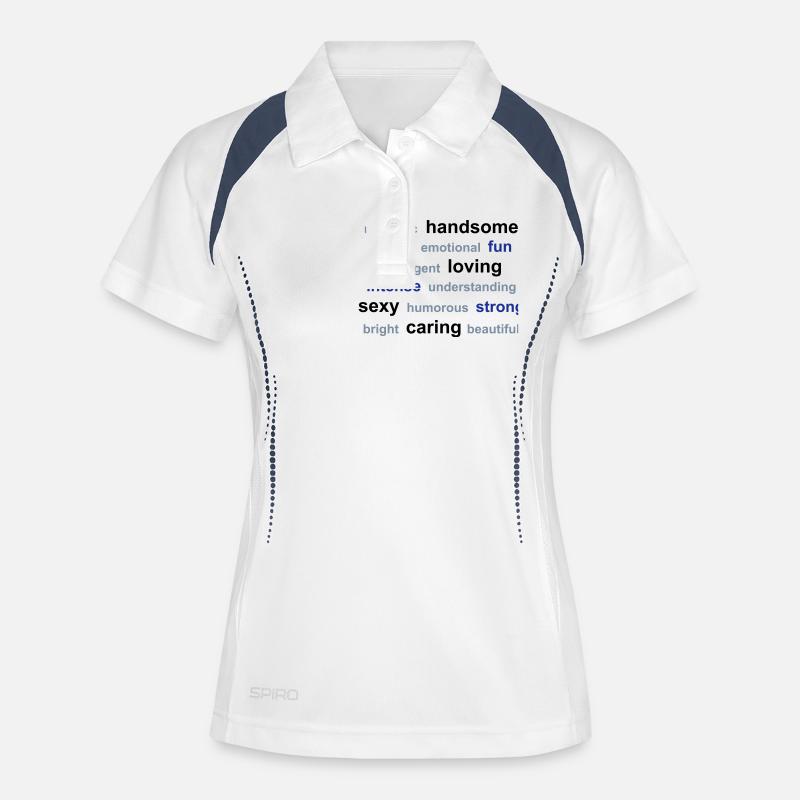 word cloud - Women's Polo breathable - white/navy