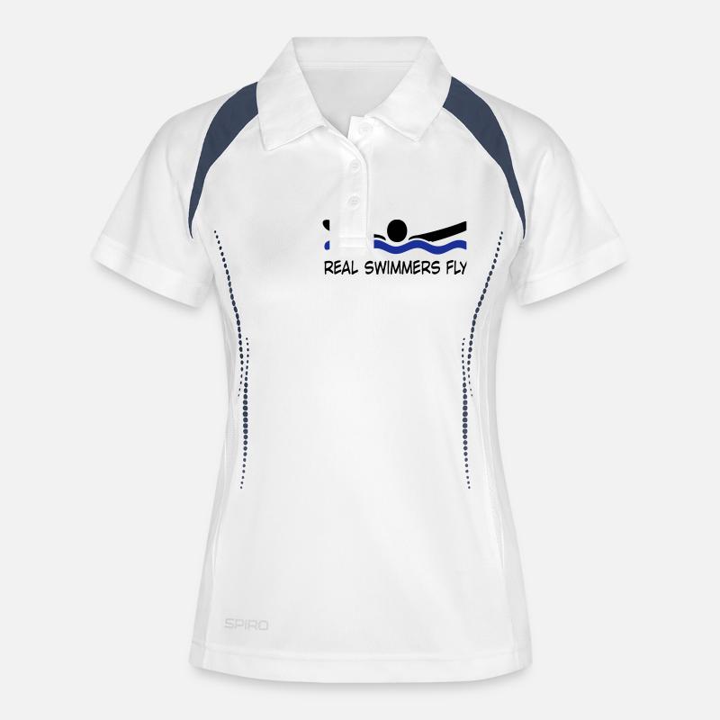 butterfly - Women's Polo breathable - white/navy