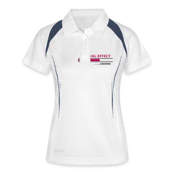 chargement Effet spécial - être patient - Polo respirant Femme - blanc/marine - Devant