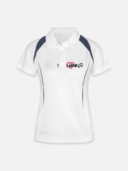 She's mine - Polo respirant Femme - blanc/marine