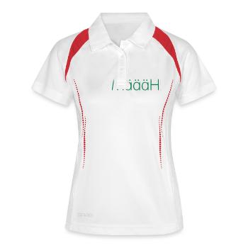 MäääH! - PrintShirt.at - Frauen Polo atmungsaktiv - Weiß/Navy - Vorne