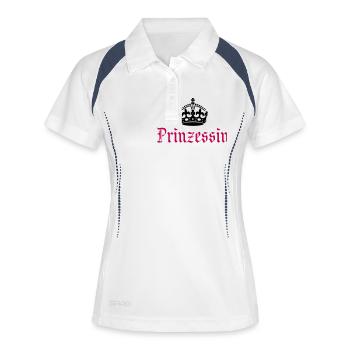 Princesse avec la couronne - Polo respirant Femme - blanc/marine - Devant