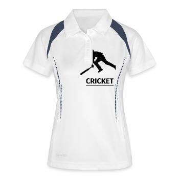 Cricket - Polo respirant Femme - blanc/marine - Devant