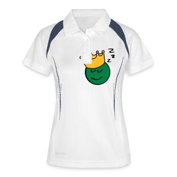 Pois roi sommeil - Polo respirant Femme - blanc/marine - Devant