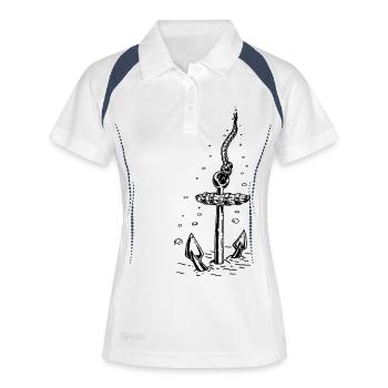 Anker - Frauen Polo atmungsaktiv - Weiß/Navy - Vorne
