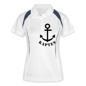 kapten - Polo respirant Femme - blanc/marine - Devant