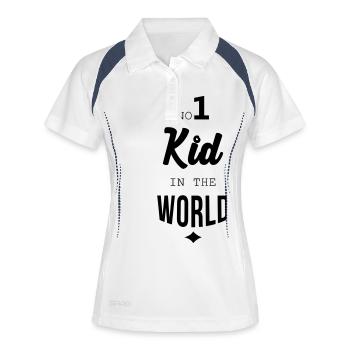 adolescent / enfant / ado / adolescente - Polo respirant Femme - blanc/marine - Devant