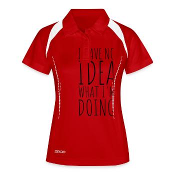 Aucune idée - Polo respirant Femme - blanc/marine - Devant