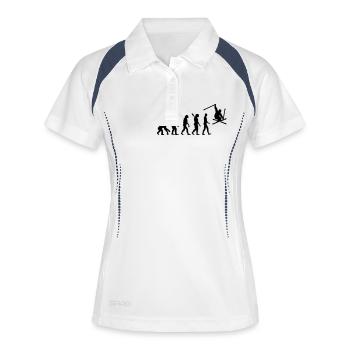 Ski - Frauen Polo atmungsaktiv - Weiß/Navy - Vorne