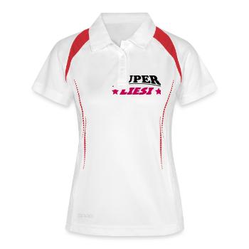 Super liesi - Polo respirant Femme - blanc/marine - Devant