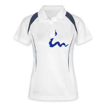 Schlange - Frauen Polo atmungsaktiv - Weiß/Navy - Vorne