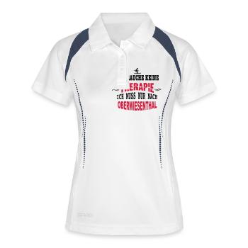 THERAPIE Oberwiesenthal - Frauen Polo atmungsaktiv - Weiß/Navy - Vorne
