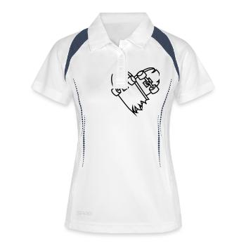 Le Searcher Loveskate - Polo respirant Femme - blanc/marine - Devant