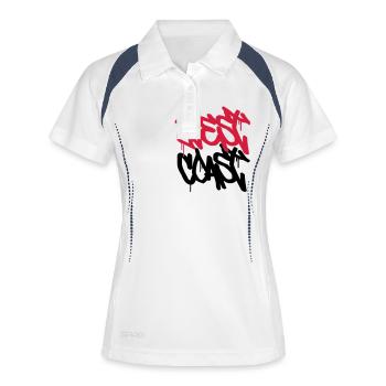 West Coast! - Women's Polo breathable - white/navy - Front