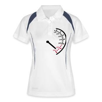 speed__f2 - Polo respirant Femme - blanc/marine - Devant