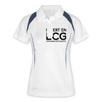 Expert ECG - Women's Polo breathable - white/navy - Front
