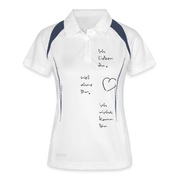 ich lieben du - Women's Polo breathable - white/navy - Front