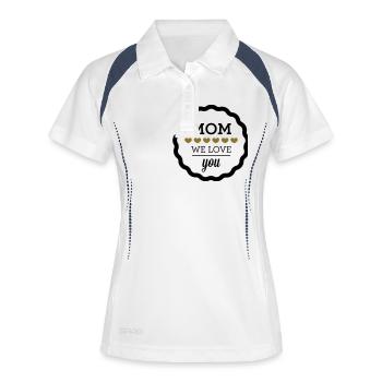 Mom - We Love You - Women's Polo breathable - white/navy - Front