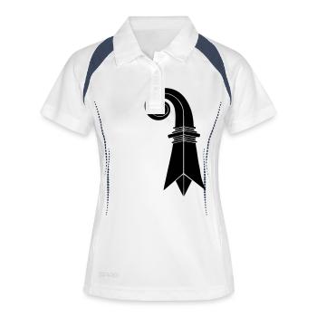 Baslerstab II - Frauen Polo atmungsaktiv - Weiß/Navy - Vorne