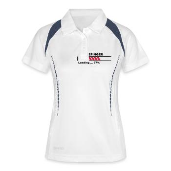 The Finger is loading - progress bar! - Women's Polo breathable - white/navy - Front