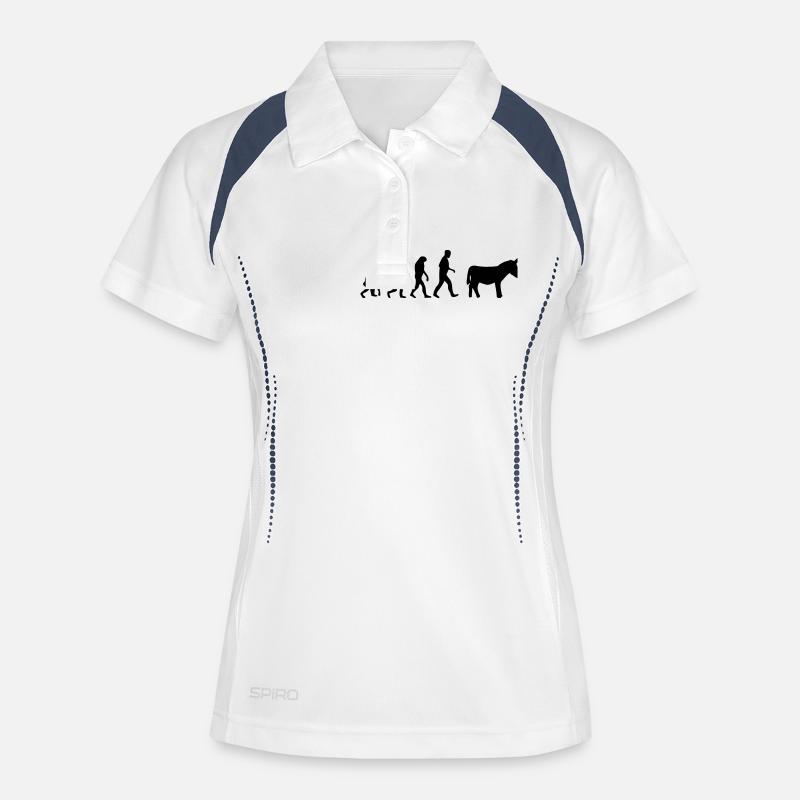 donkey evolution - Women's Polo breathable - white/navy