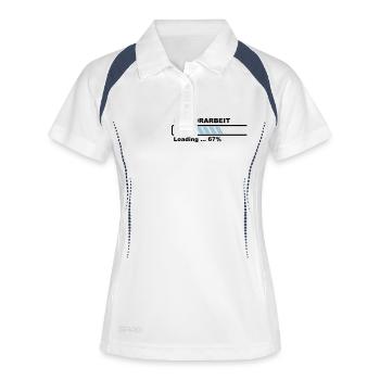 PhD thesis - Women's Polo breathable - white/navy - Front