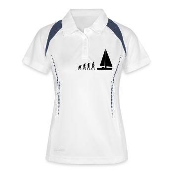 sailing evolution - Polo respirant Femme - blanc/marine - Devant