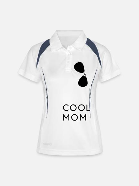 Cool Mom - Vater und Sohn Partnerlook Shirts - Women's Polo breathable - white/navy