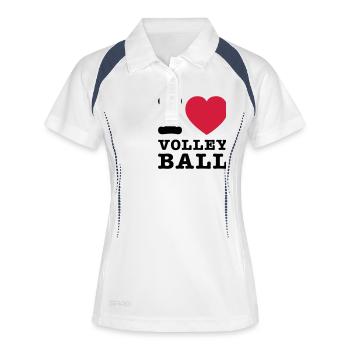I Love Volleyball 2 - Women's Polo breathable - white/navy - Front
