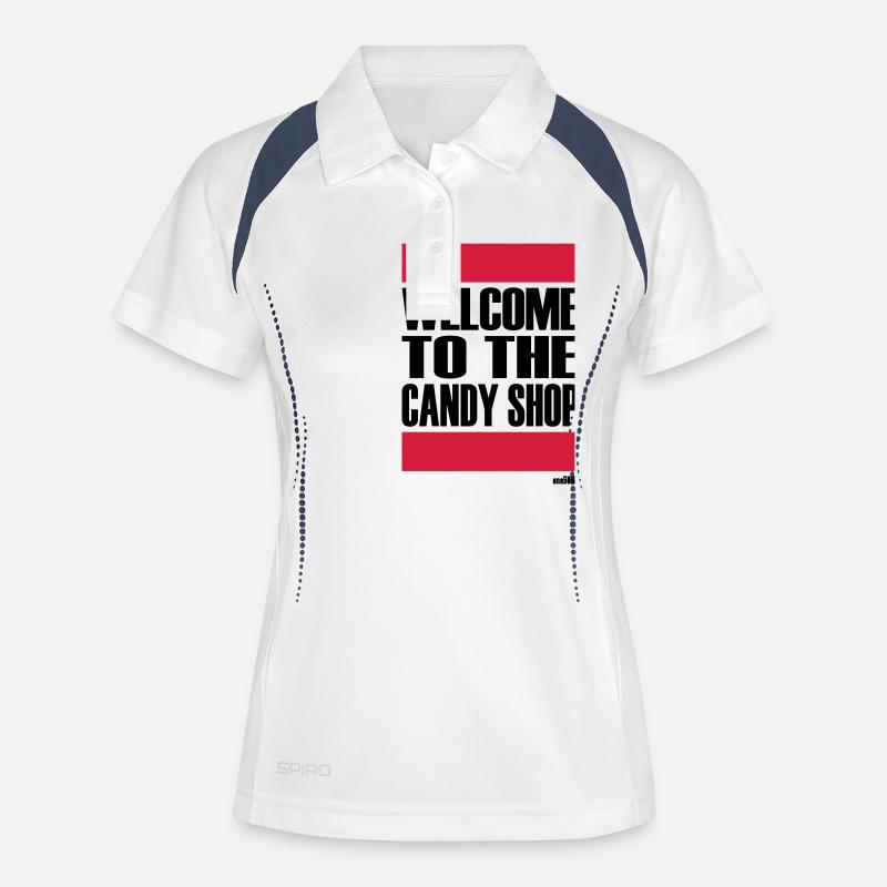 WELCOME TO THE CANDY SHOP - Women's Polo breathable - white/navy