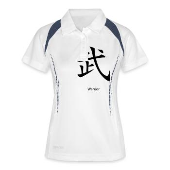 kanji Warrior - Women's Polo breathable - white/navy - Front