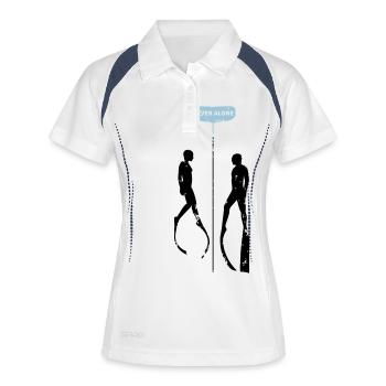 Never Alone Bifins - Frauen Polo atmungsaktiv - Weiß/Navy - Vorne
