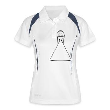 bride / bride to be / wife to be 1c clipart - Polo respirant Femme - blanc/marine - Devant