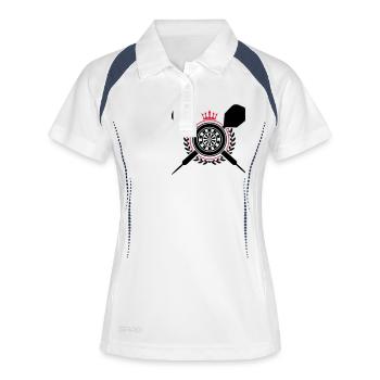 Fléchettes Fléchettes - Polo respirant Femme - blanc/marine - Devant