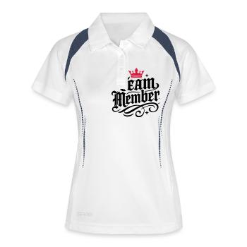 Membre de l’équipe Krone - Polo respirant Femme - blanc/marine - Devant