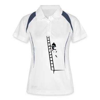 climb & fall - Women's Polo breathable - white/navy - Front