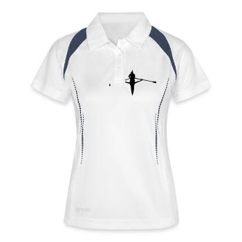 Rowing Single Silhouette - Polo respirant Femme - blanc/marine - Devant