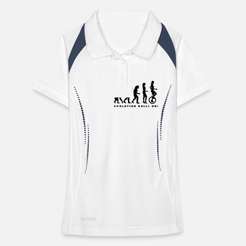 evolution_einradfahrerin_1c_b Polo respirant Femme