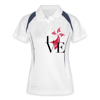 BREIZH LOVE HERMINE - Polo respirant Femme - blanc/marine - Devant