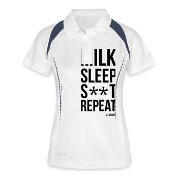 Repeat by Milkin' - Women's Polo breathable - white/navy - Front