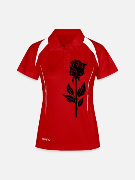 minimalist one colored rose - Women's Polo breathable - white/navy