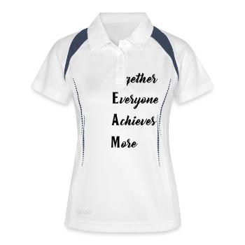 Team2 - Polo respirant Femme - blanc/marine - Devant